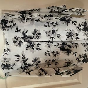 Black and white blouse